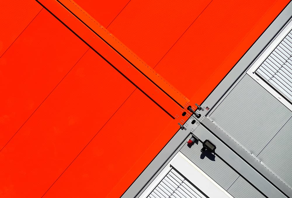Vibrant Architectural Detail by Hans-Wolfgang Hawerkamp — canvas wall art
