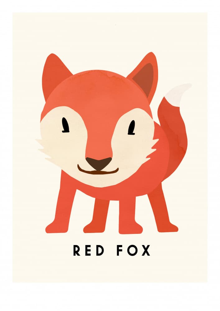 Cute Red Fox by Erik Wintzell — canvas wall art