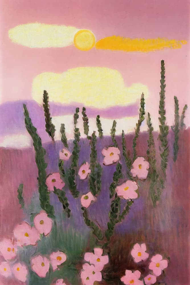 Desert Bloom Sunrise by Treechild — canvas wall art