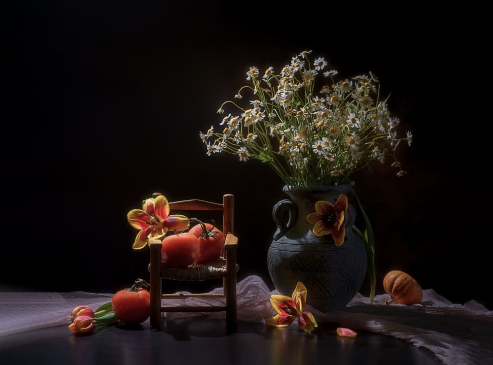 Moody Floral Harvest by Alice Sheng — canvas wall art