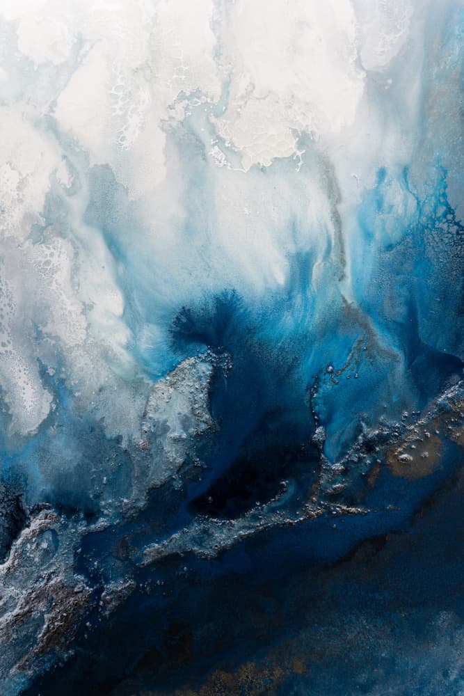 Seascape abstraction - Blue Waters by Petra Meikle de Vlas — canvas wall art