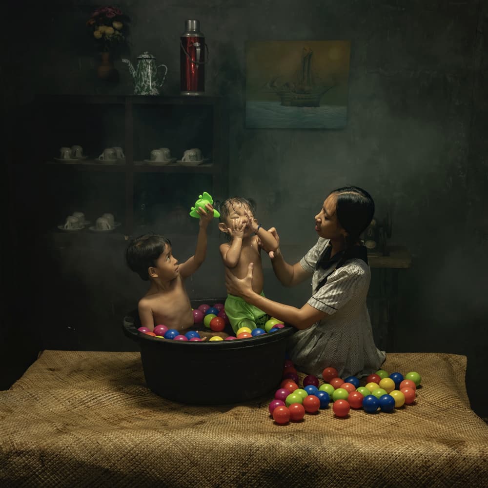Playful Family Moments by Agus Adriana — canvas wall art