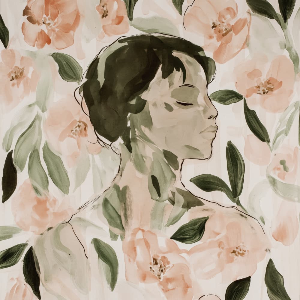Floral Serenity by Treechild — canvas wall art