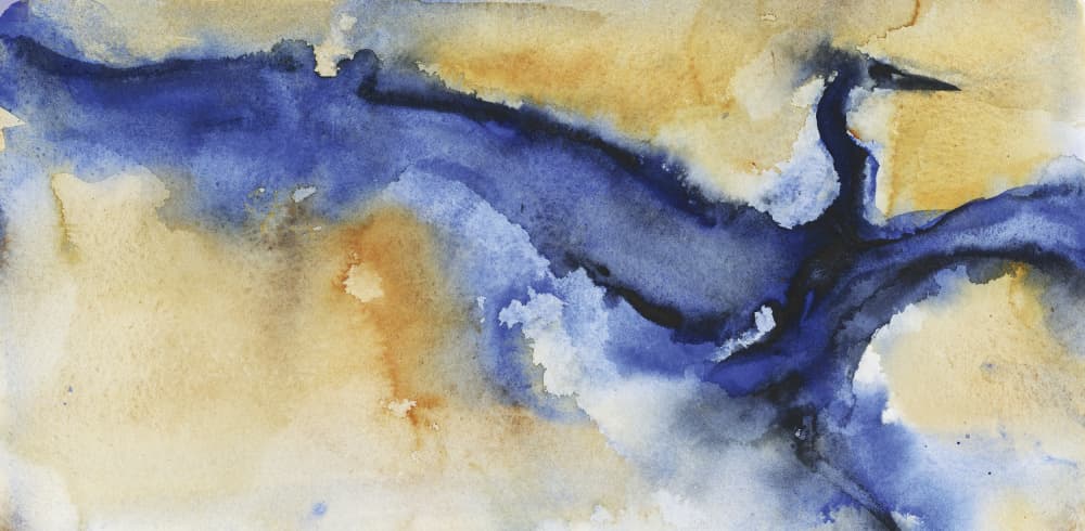 Abstract Blue Heron by RodMacIver — canvas wall art