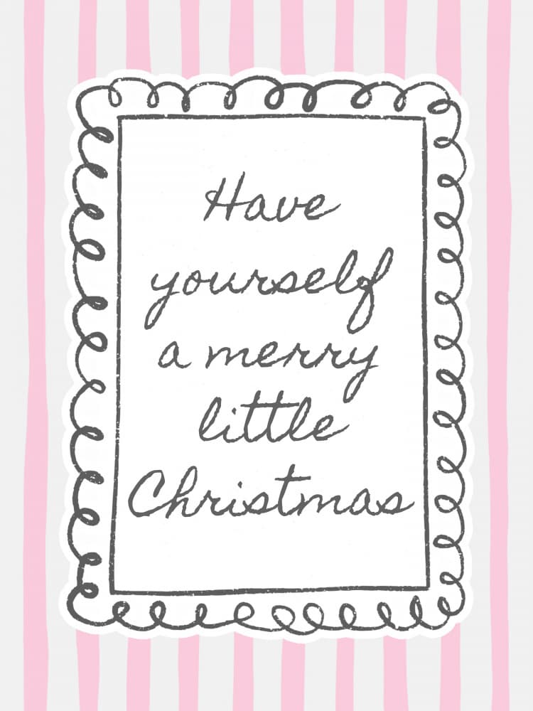 Merry Little Christmas Quote by Jolly and Dash — canvas wall art