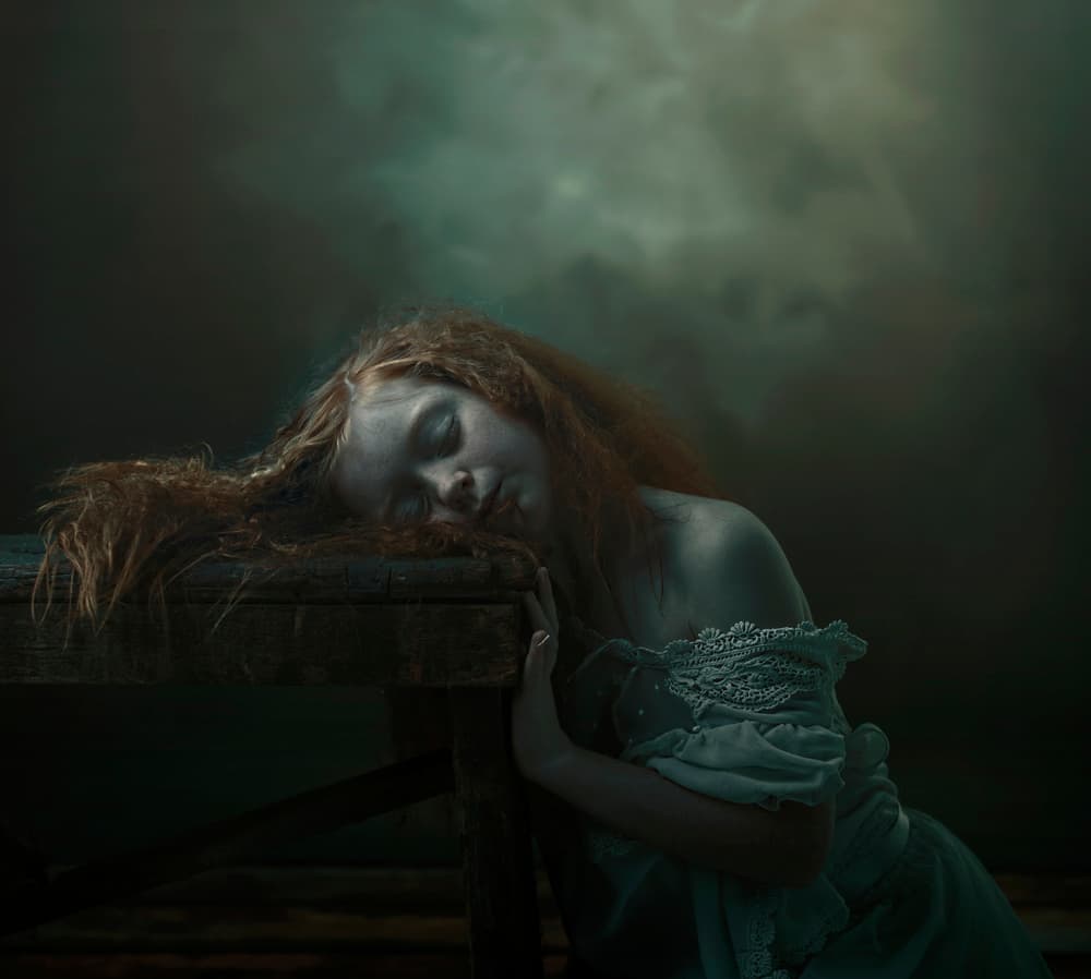 Redhead's Peaceful Slumber by Ewa Cwikla — canvas wall art