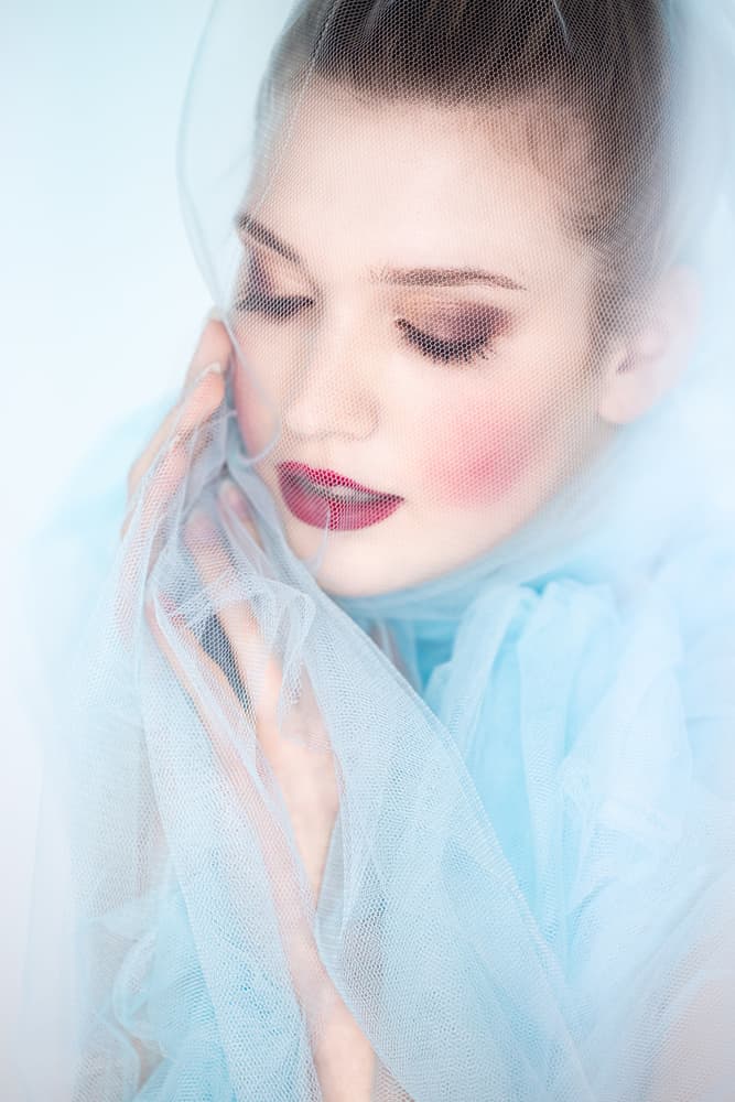 Ethereal Blue Portrait by Daisuke Kiyota — canvas wall art