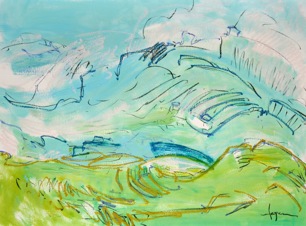 Whimsical Hillscape by Dorothy Fagan — canvas wall art