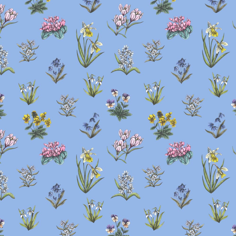 Colorful Botanical Pattern by Cecilia Battaini — canvas wall art