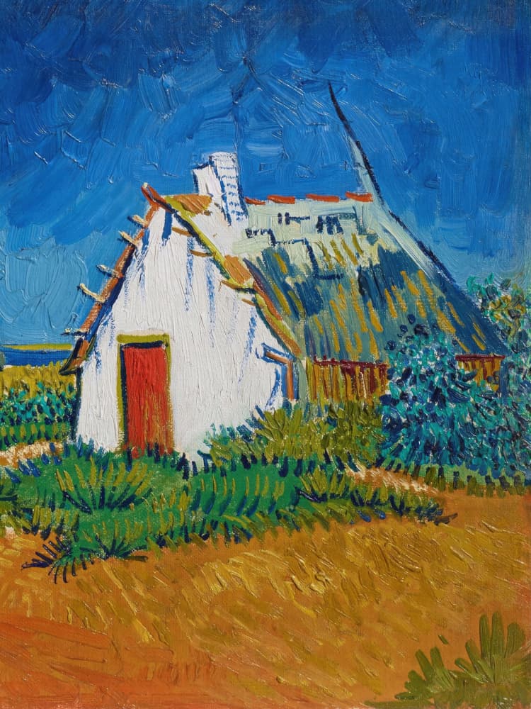 Rustic Cottage Blue Sky by Mathieu jeuf — canvas wall art