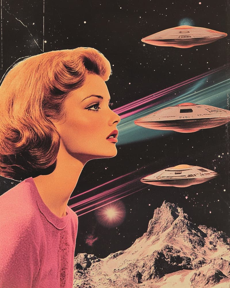 Retro Future Vision by Samantha Hearn — canvas wall art