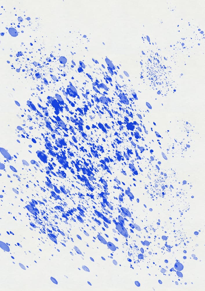 Vibrant Blue Splatter by Nicholas — canvas wall art