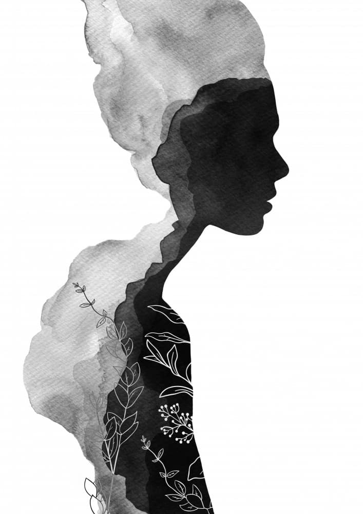 Serene Botanical Profile by Orara Studio — canvas wall art