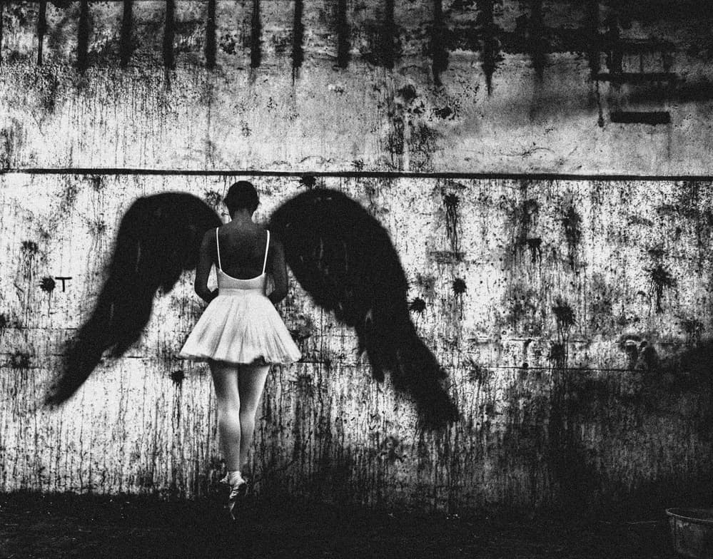 Ballerina Angel Wings by Paulo Medeiros — canvas wall art