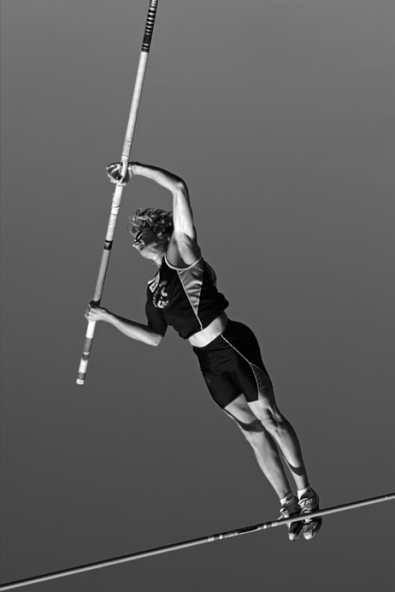 Pole Vaulter's Ascent by Jure Kravanja — canvas wall art