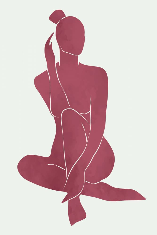 Elegant Sitting Figure by jay stanley — canvas wall art