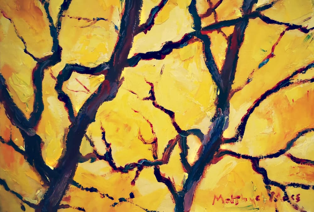 Golden Autumn Branches by Matthys Moss — canvas wall art