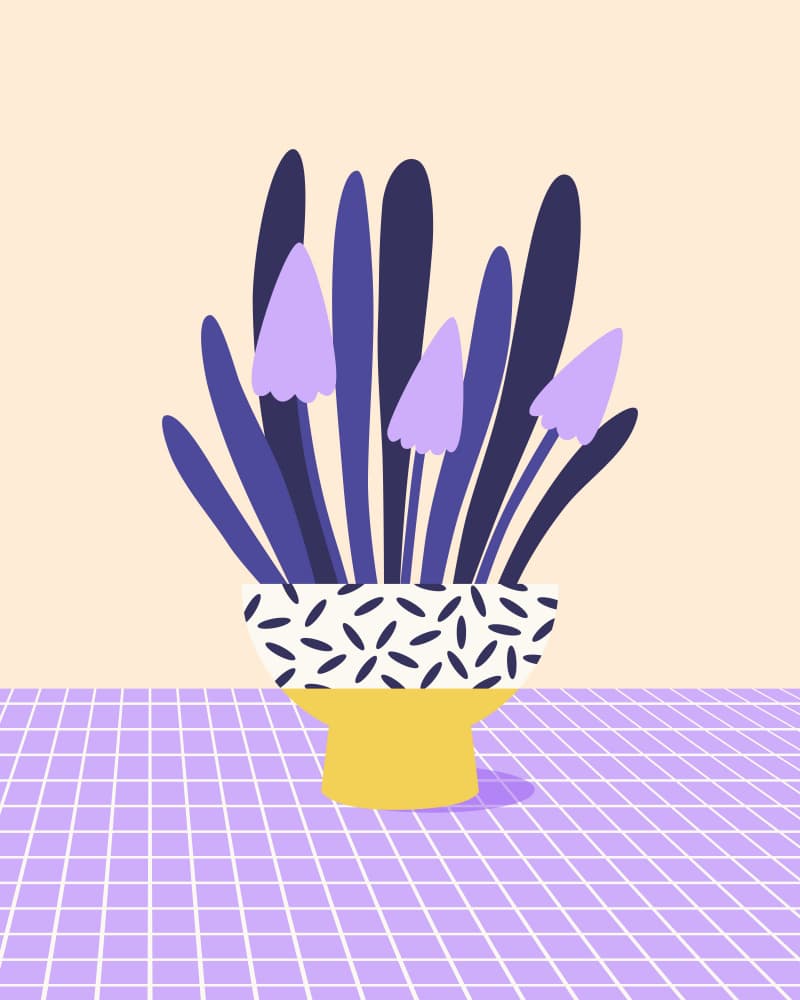 Modern Plant Still Life by Artprink — canvas wall art