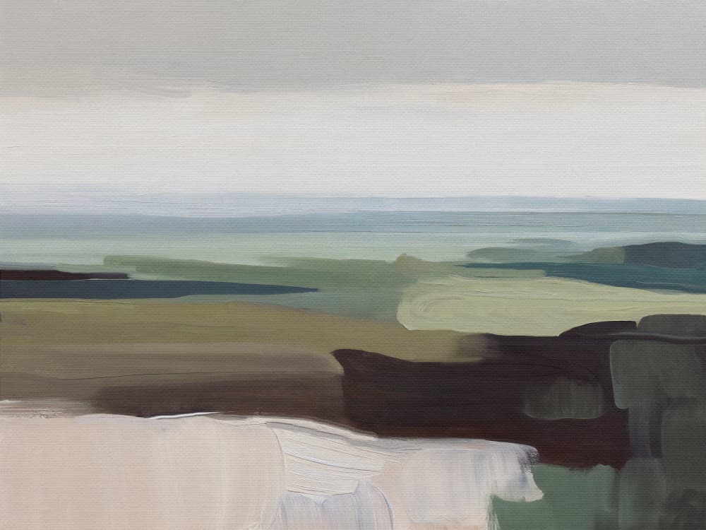 Calm Coastal Abstract by The Printable Studio — canvas wall art