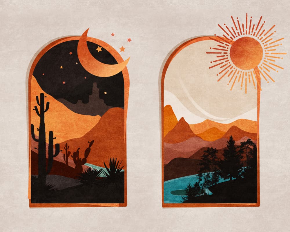 Desert's Dawn &amp; Dusk by Emel Tunaboylu — canvas wall art