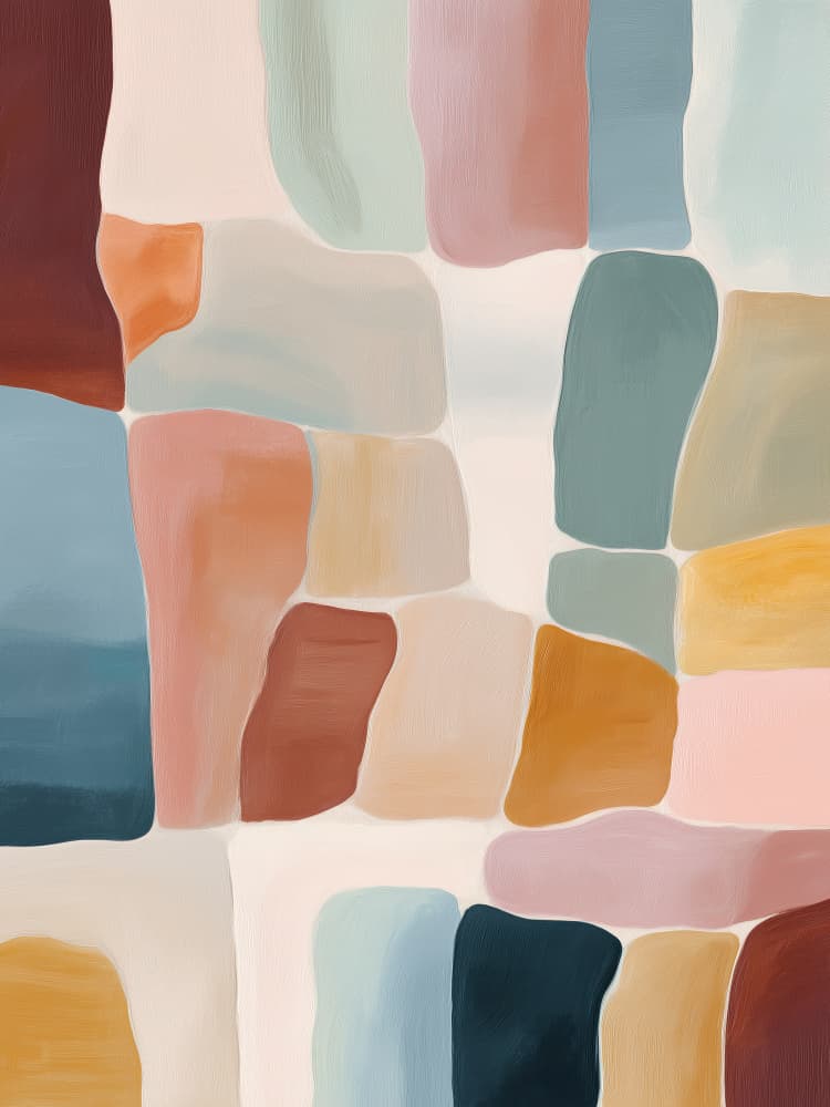 Soft Abstract Shapes by Nadjaa — canvas wall art