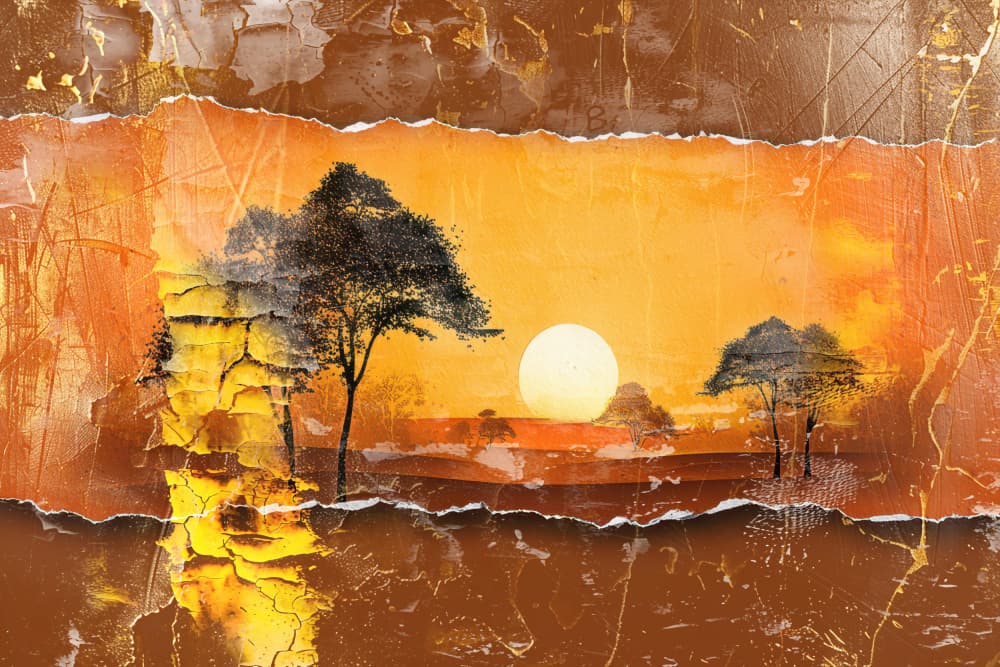 Golden African Sunset by Rafal Kulik — canvas wall art