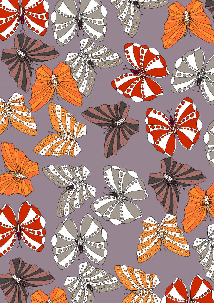 Whimsical Butterfly Pattern by Nicholas — canvas wall art