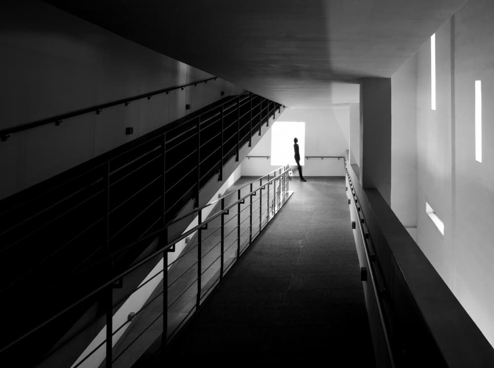 Solitary Figure In Light by HAN dong hee — canvas wall art