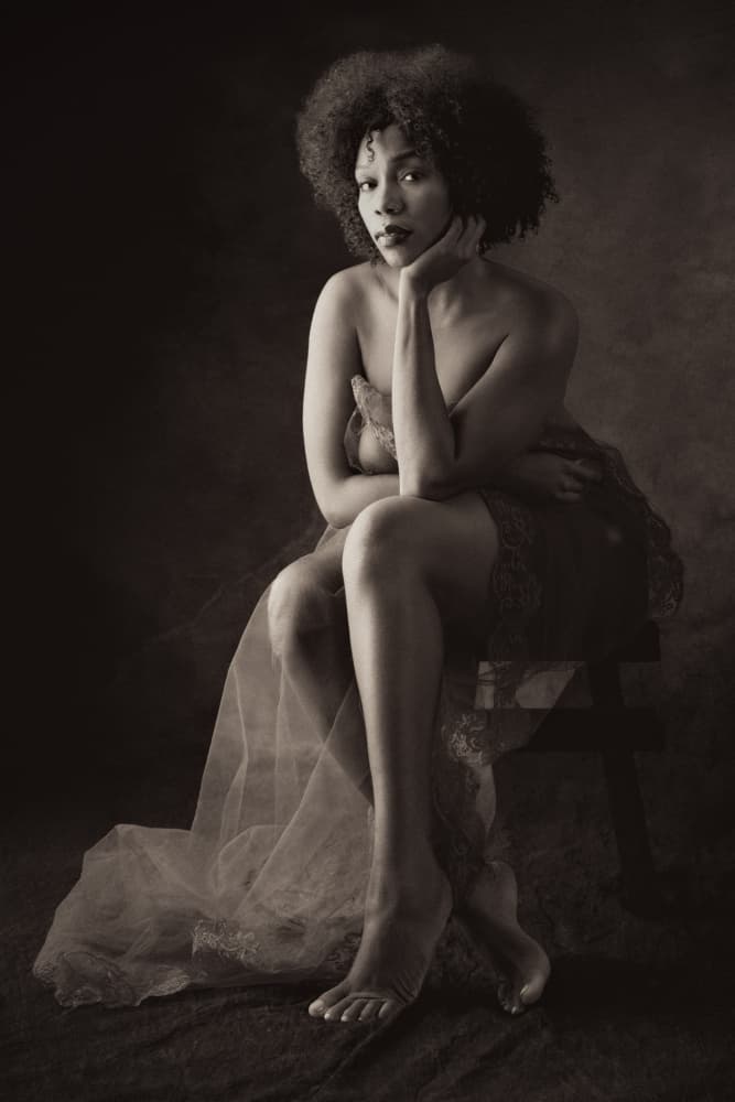 Timeless Afro Portrait by Jan Slotboom — canvas wall art