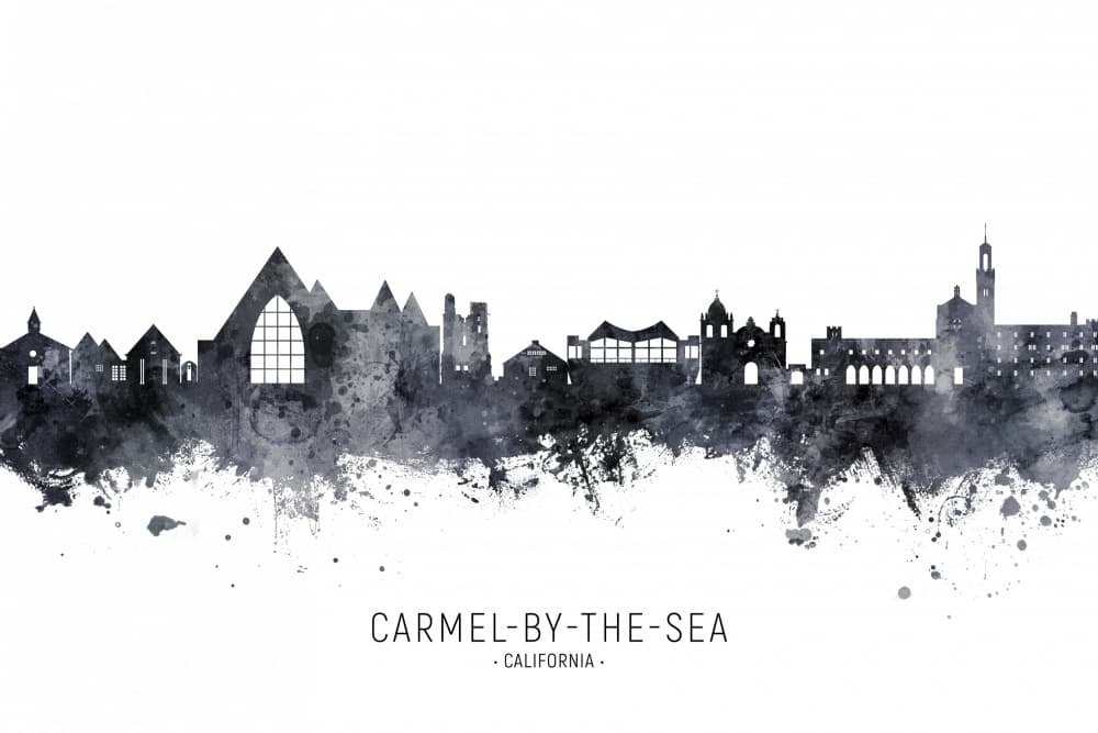 Carmel By The Sea Cityscape by Michael Tompsett — canvas wall art