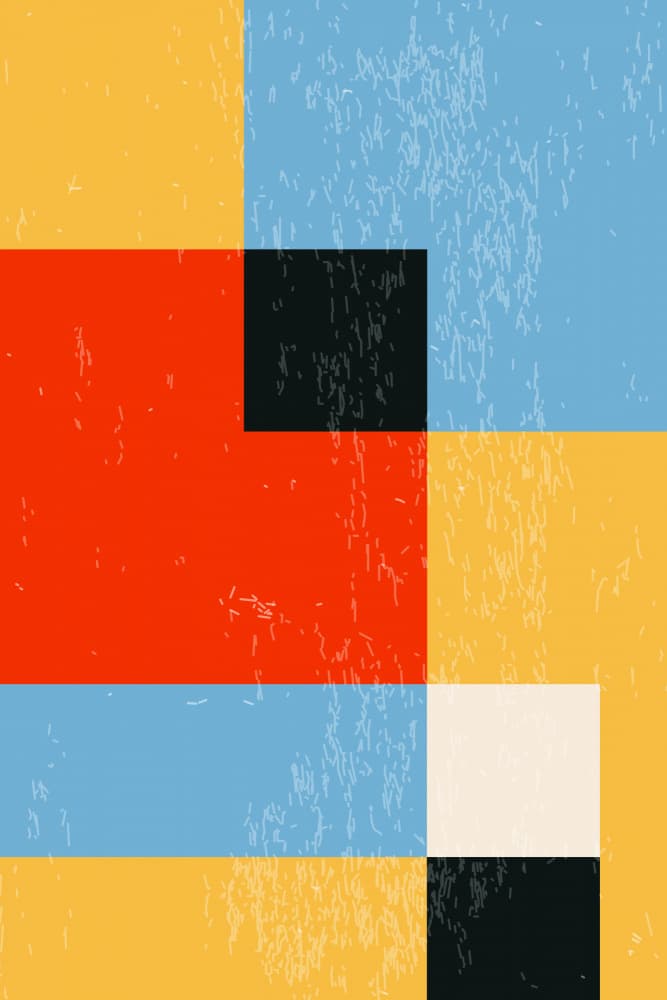 Abstract Retro Shapes by jay stanley — canvas wall art