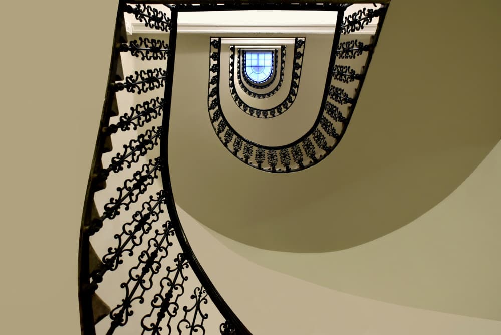 Grand Spiral Staircase by Jorge Pimenta — canvas wall art