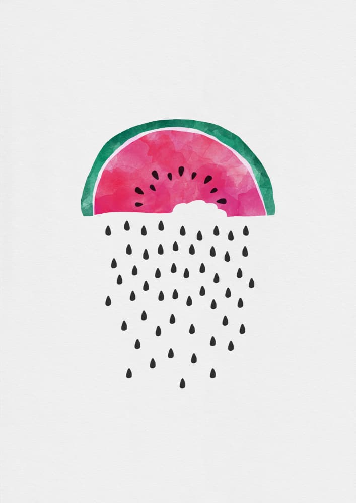 Watermelon Seed Rain by Orara Studio — canvas wall art