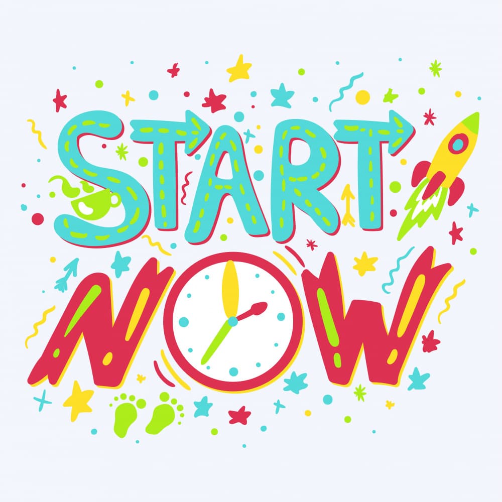 Start Now Motivation by Marika Barsrsind — canvas wall art