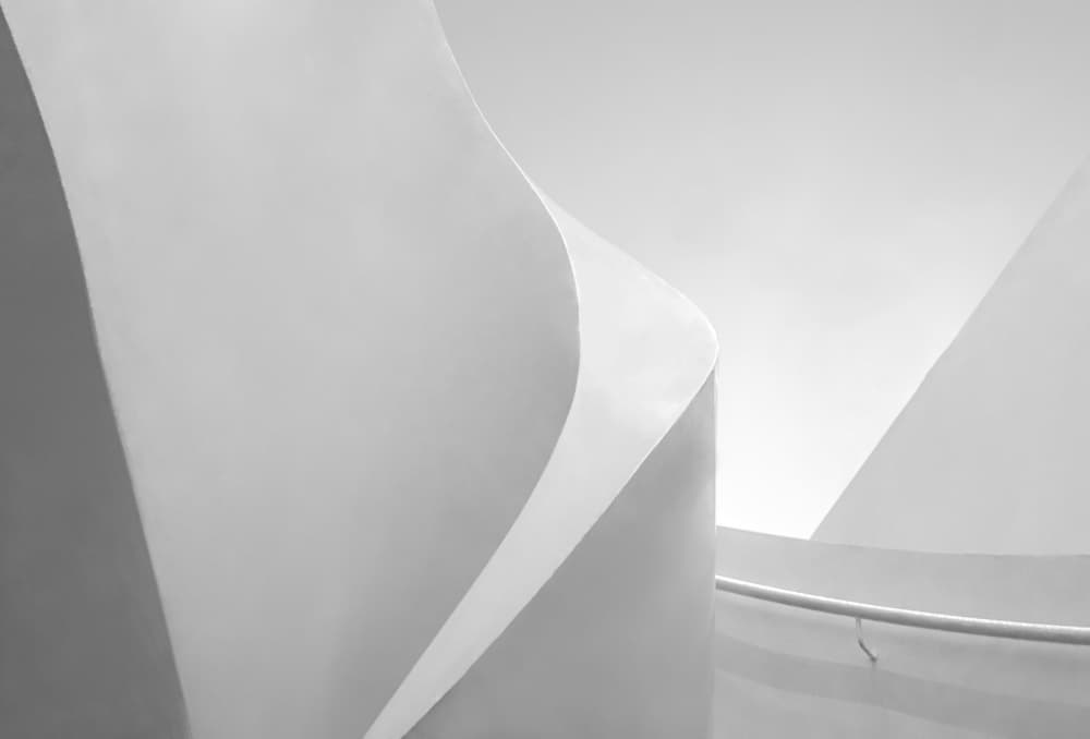 Serene White Curves by Stephan Rückert — canvas wall art