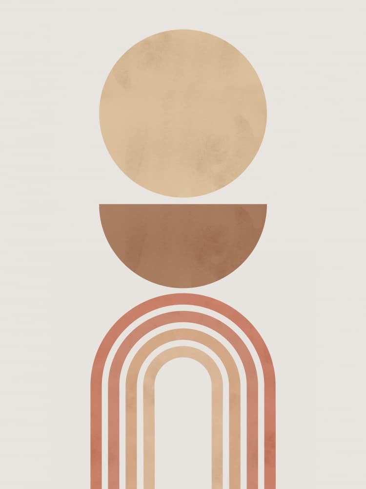 Earthy Geometric Shapes by Vitor Costa — canvas wall art
