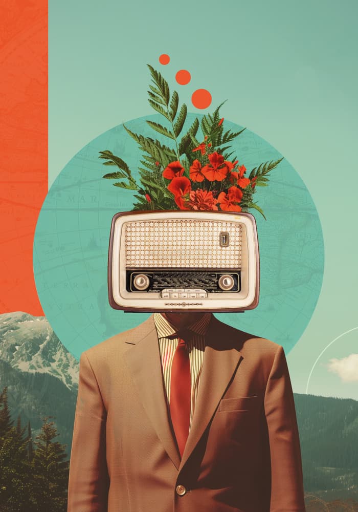 Blooming Radio Head by Daniel Donocik — canvas wall art