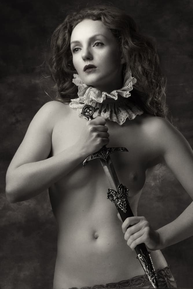 Sensual Warrior Portrait by Jan Slotboom — canvas wall art