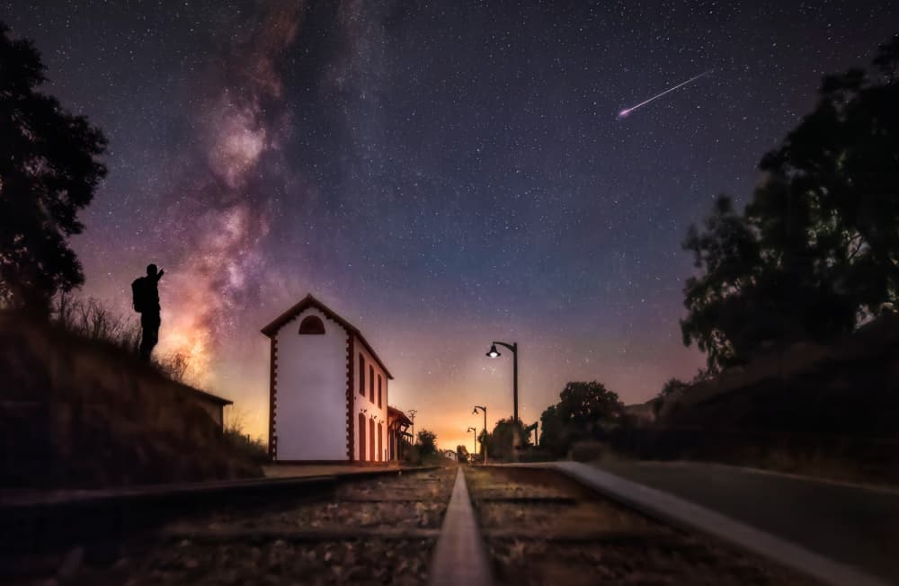 Milky Way Station Night by Juan Luis Seco — canvas wall art