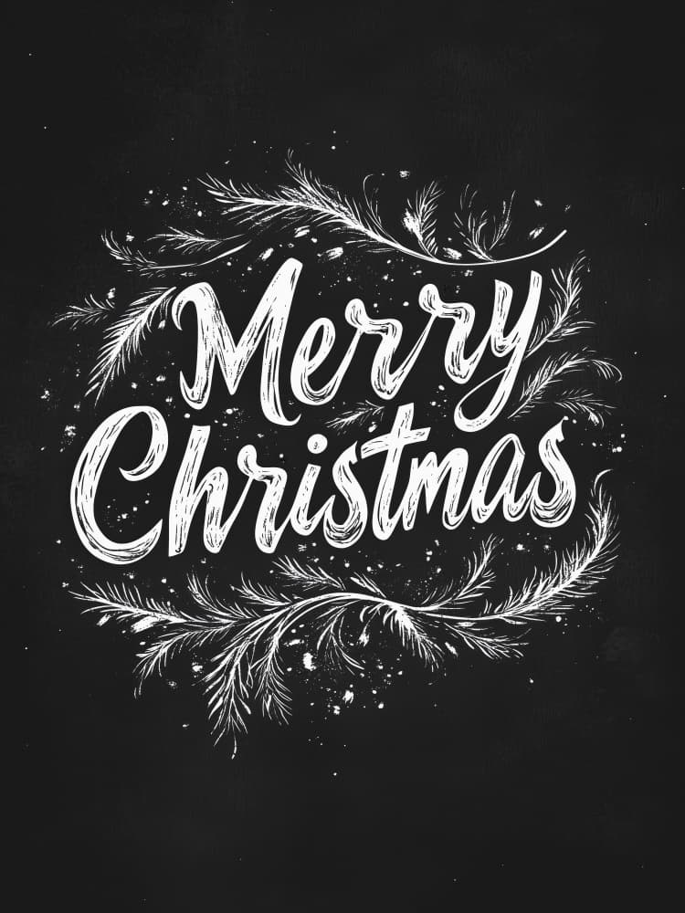 Holiday Chalk Wishes by Treechild — canvas wall art