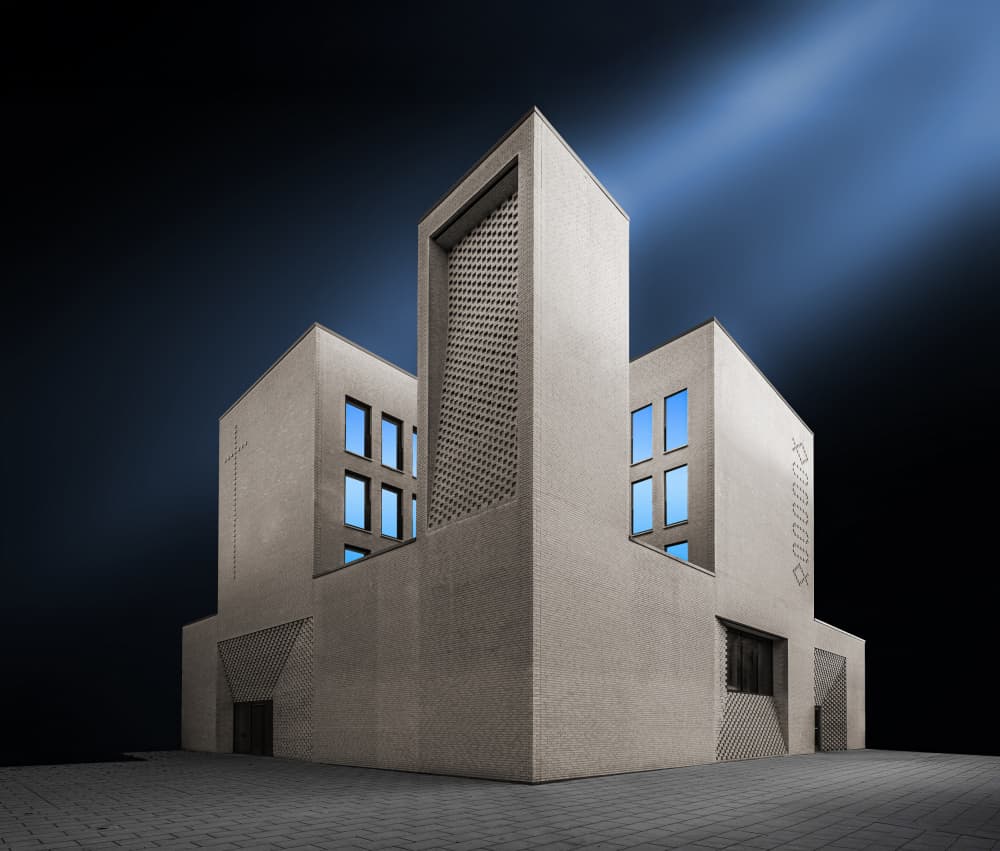 Modern Church Light by Roland M Schwerdtfeger — canvas wall art