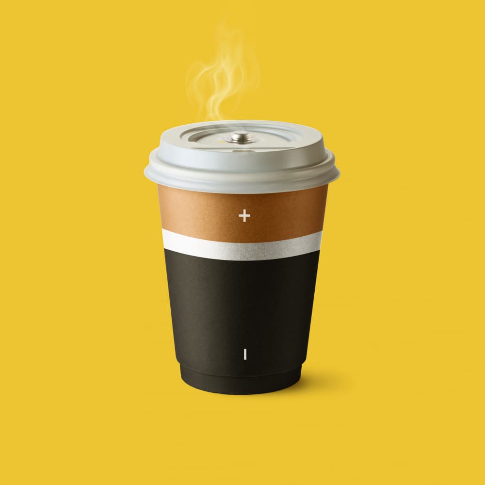 Charged Coffee Cup by Artem Pozdniakov — canvas wall art