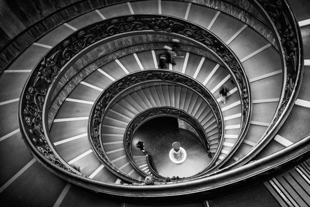 Grand Spiral Staircase by Stefan Nielsen — canvas wall art