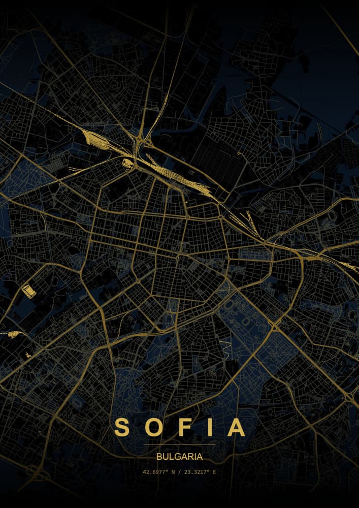 Sofia Golden City by HUGO — canvas wall art