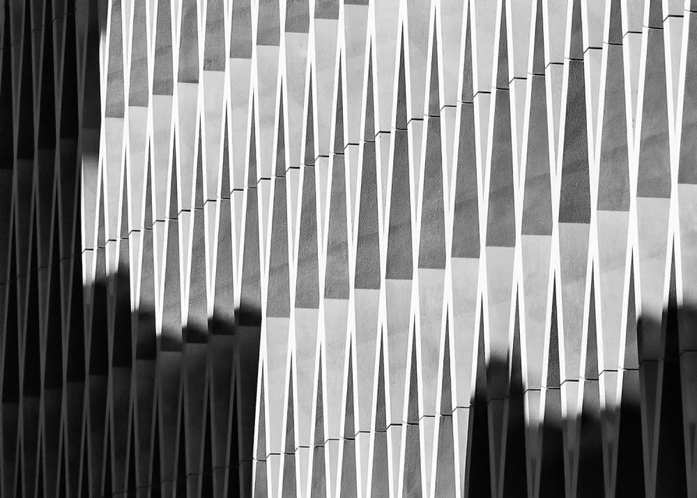 Geometric Facade Shadows by Jef Van den Houte — canvas wall art