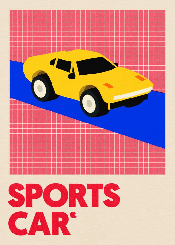 Sports Car by Rosi Feist — canvas wall art
