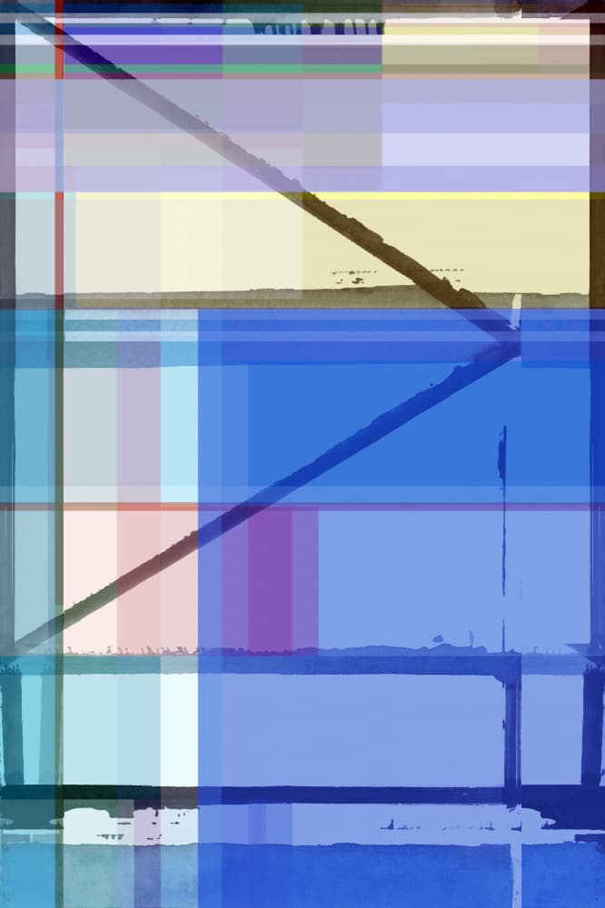 Abstract Blue Geometry by cartissi — canvas wall art