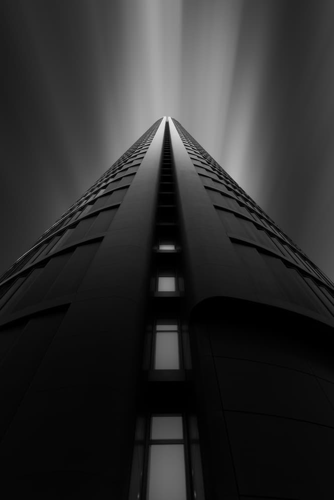 Upward Skyscraper View by Juan López Ruiz — canvas wall art