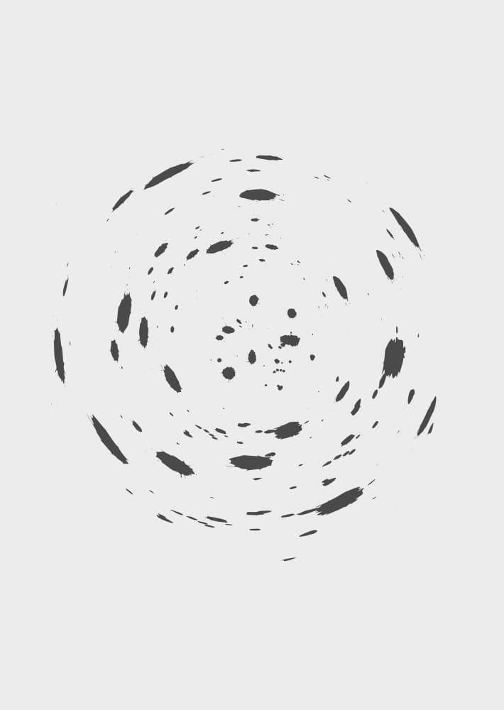 Dynamic Ink Swirl by Wendy Grace Agustin — canvas wall art