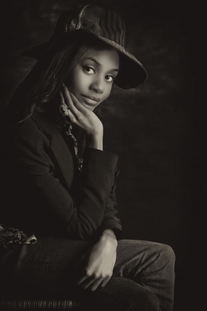 Classic Woman Hat by Jan Slotboom — canvas wall art